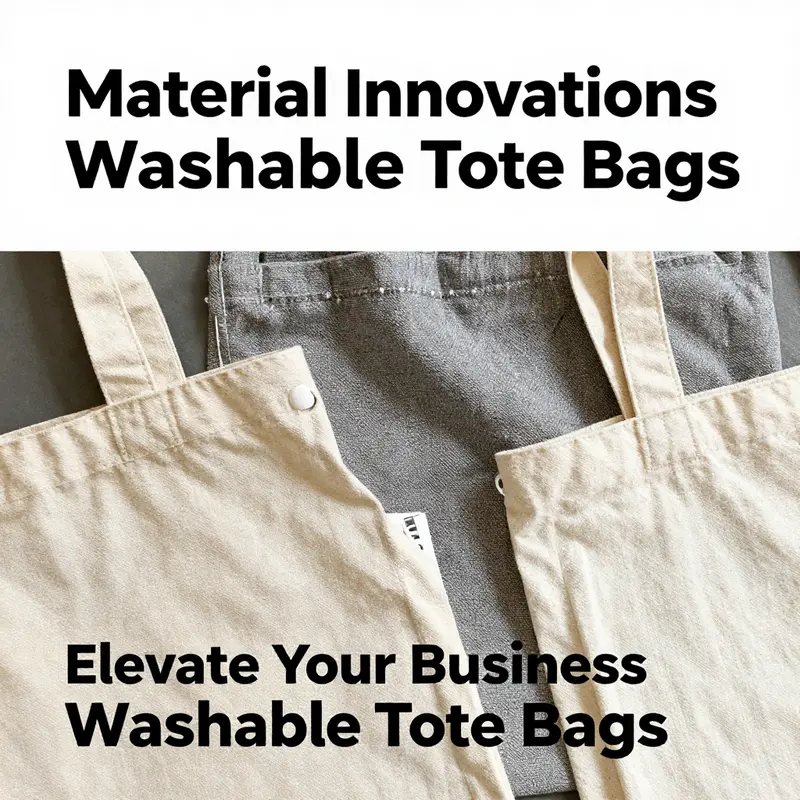 Showcasing the durability and convenience of various washable tote bags in a retail setting.