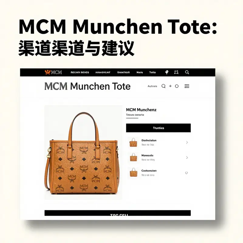 Elegant display of the MCM Munchen Tote highlighting its classic design and practical features.
