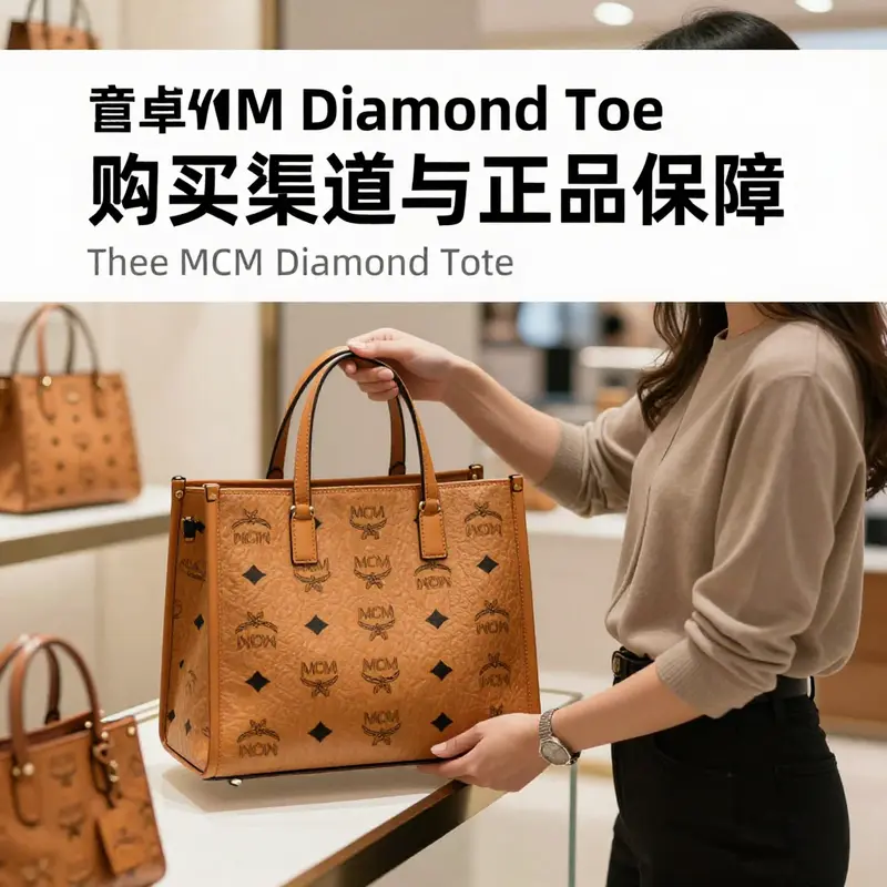 The classic design and premium materials of the MCM Diamond Tote highlight its luxurious appeal.