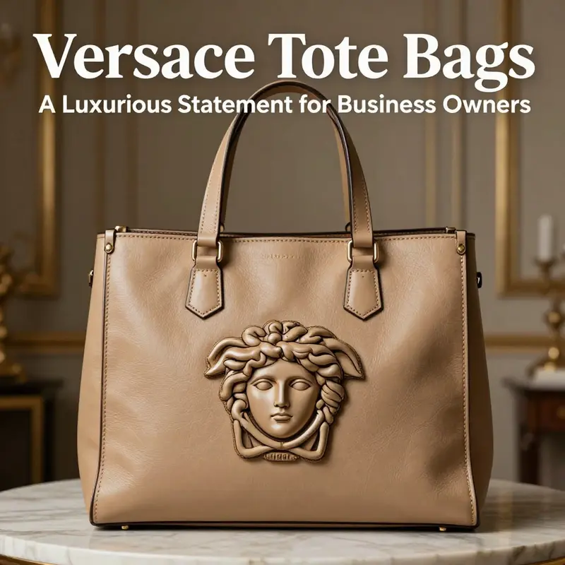 The Medusa ’95 Tote Bag showcases Versace’s signature design ethos with its luxurious detailing and iconic logo.