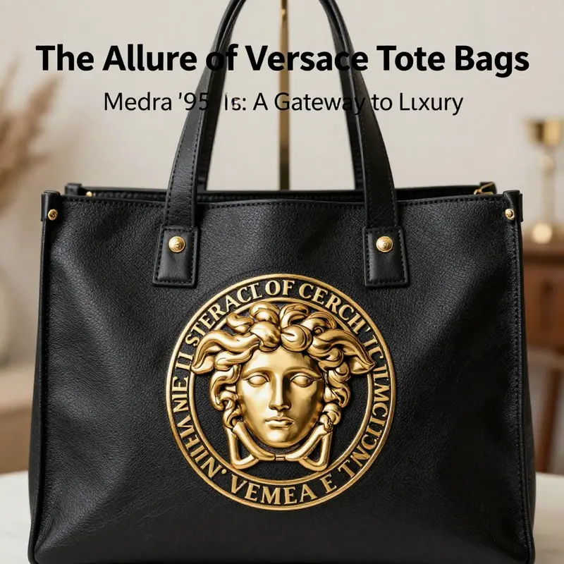 Versace totes exemplifying luxury design and style.