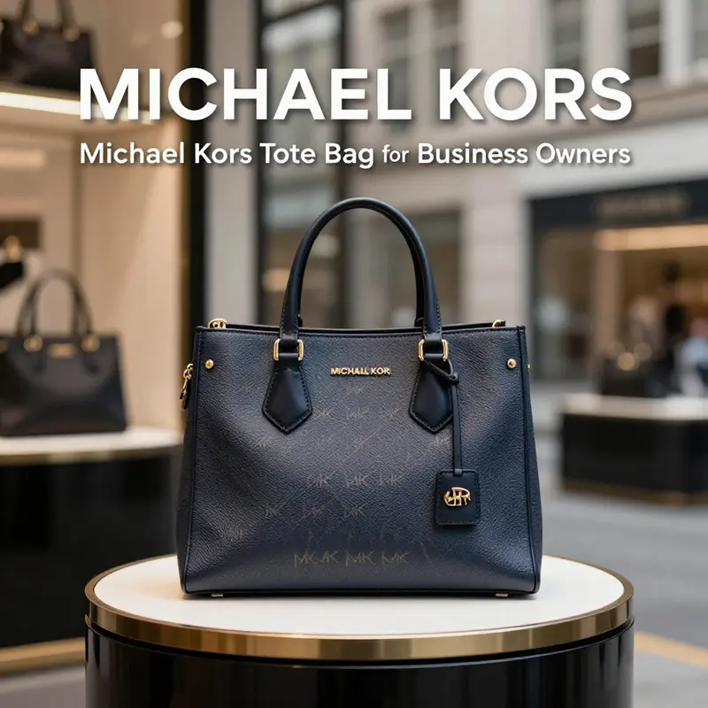 An iconic Michael Kors tote bag displayed in an urban setting, reflecting its luxurious appeal.