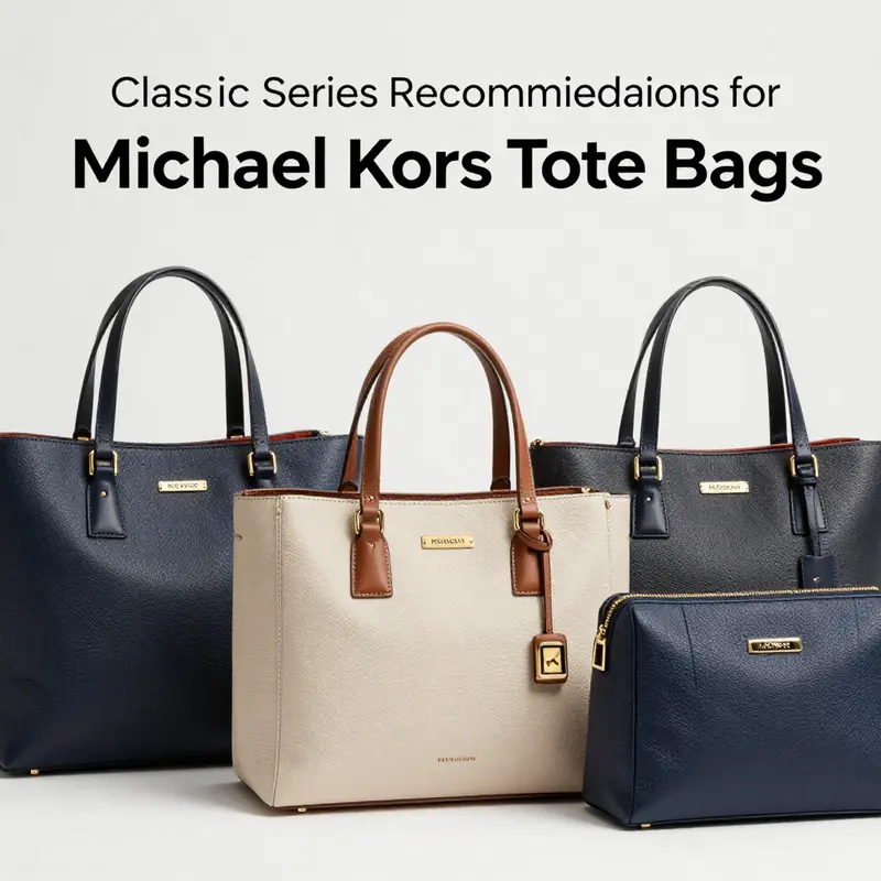 A display of Michael Kors tote bags, emphasizing their elegance and the brand’s commitment to luxury and functionality.