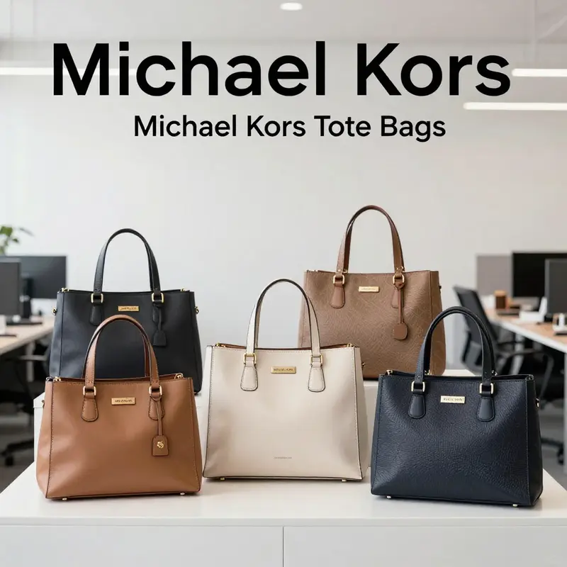 A showcase of Michael Kors tote bags reflecting their versatile styles and classic designs.