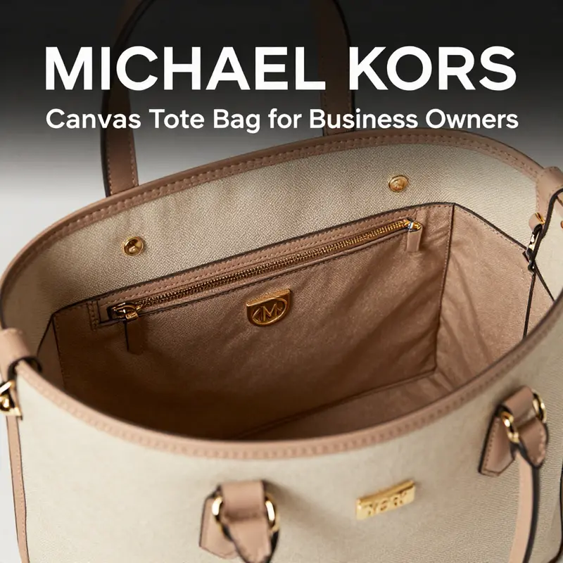 The stylish and spacious Michael Kors Women’s Kensington canvas tote bag, perfect for business and casual use.
