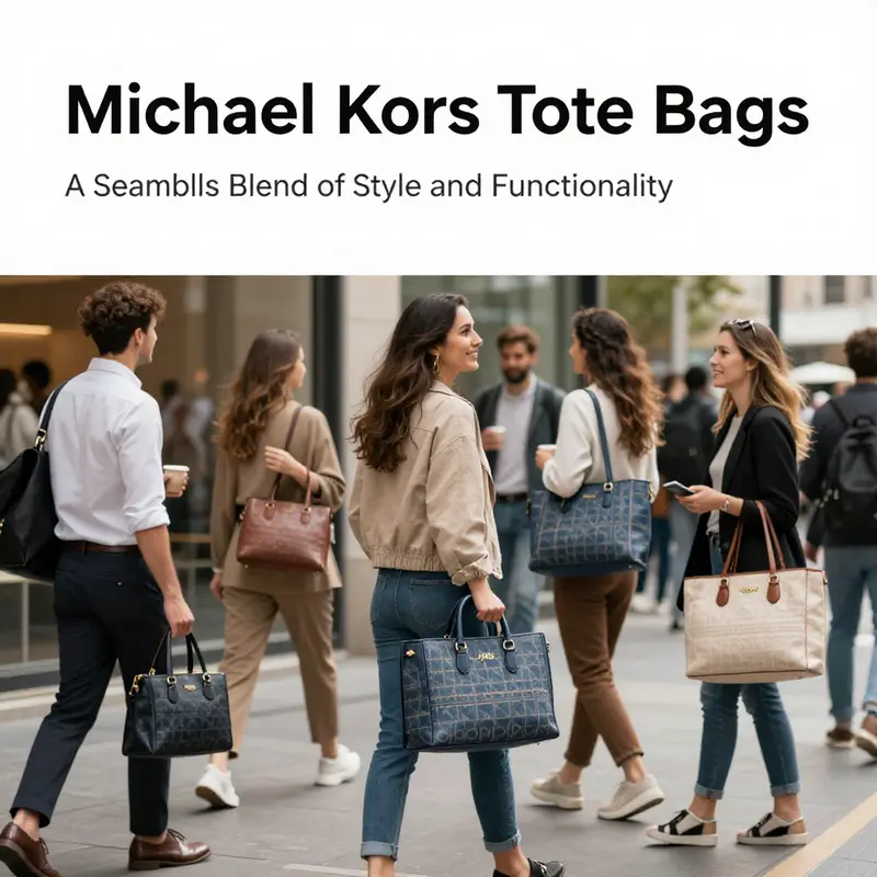 An elegant representation of the Michael Kors tote bag collection, highlighting various styles.
