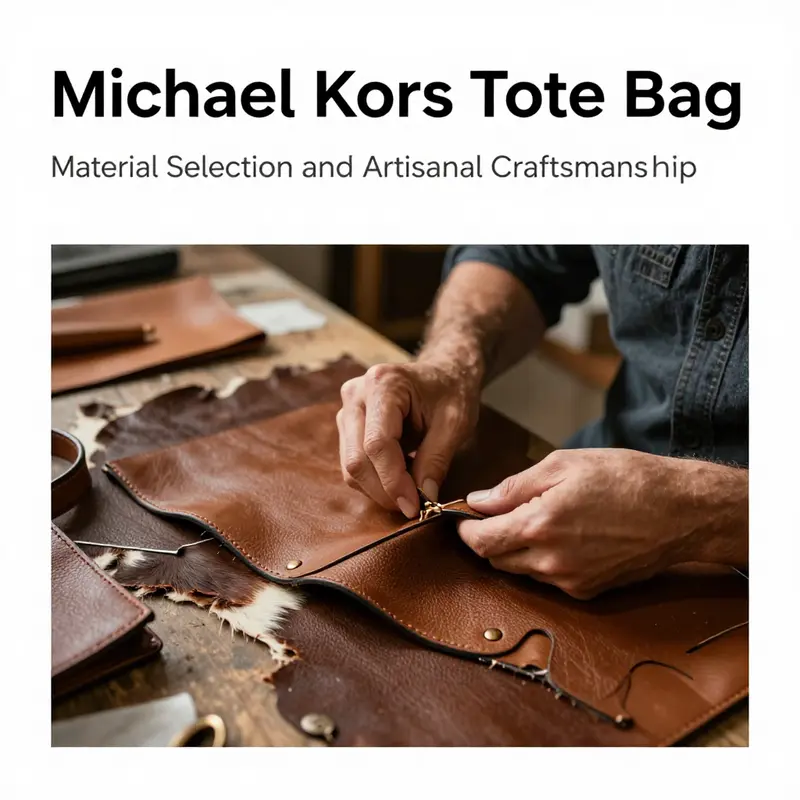 A Michael Kors tote bag showcasing brand prestige alongside a professional workspace.