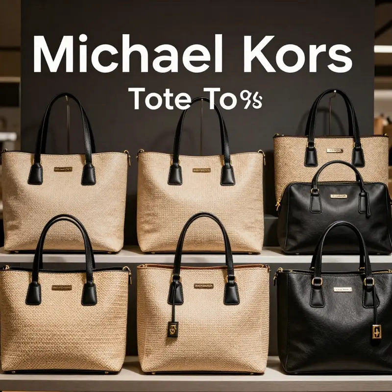 A collection of stylish Michael Kors tote bags showcasing their trendy designs and features.