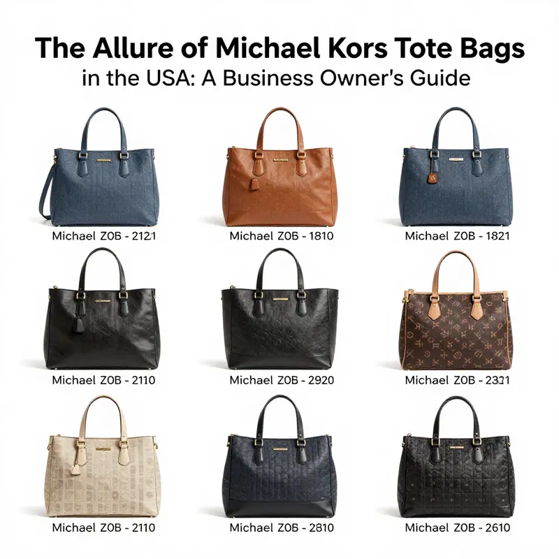 A diverse selection of Michael Kors tote bags highlighting the brand’s range and appeal.