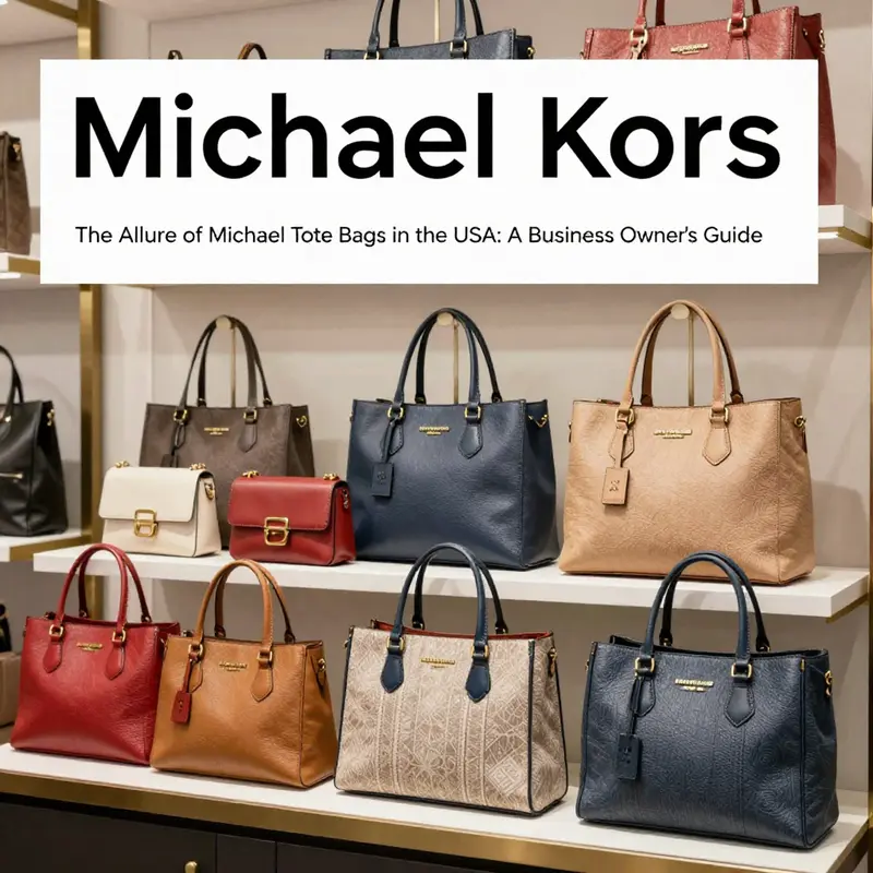 A diverse selection of Michael Kors tote bags highlighting the brand’s range and appeal.