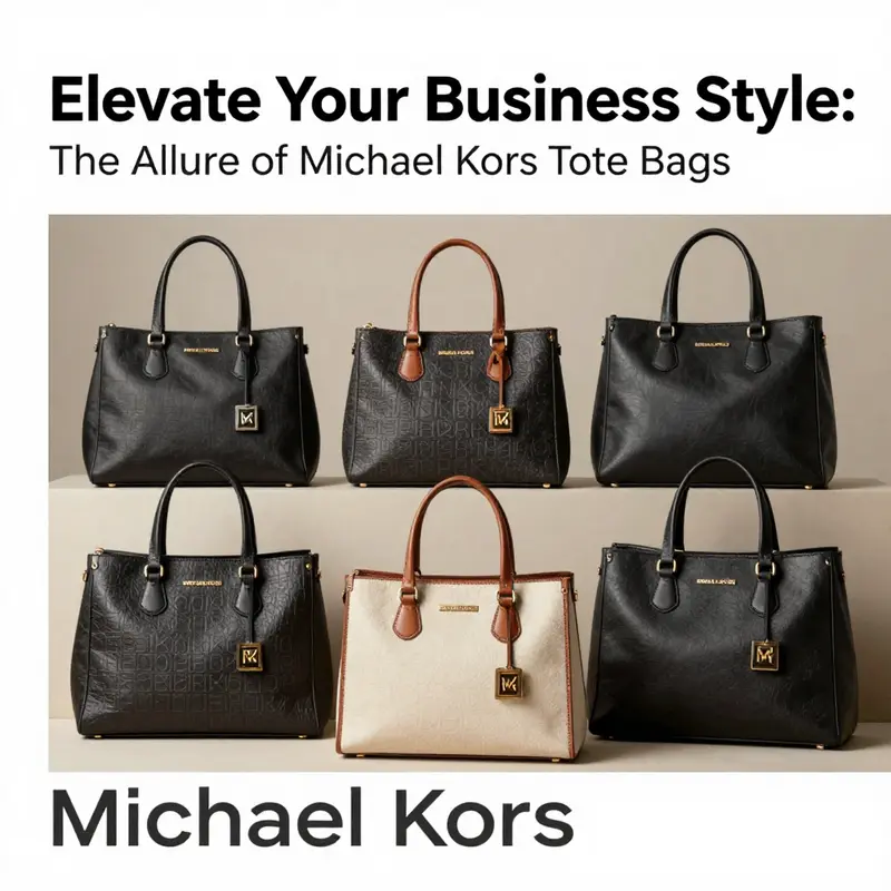 Collection of Michael Kors tote bags displayed elegantly, representing versatility and style.
