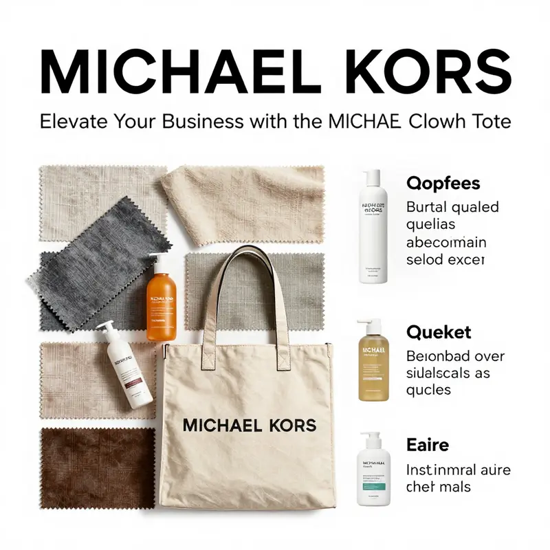 Detailed view of the MICHAEL KORS Mirella large canvas tote showcasing its stylish design and logo.