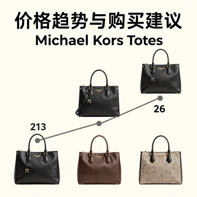 A collection of stylish Michael Kors tote bags showcasing their trendy designs and features.