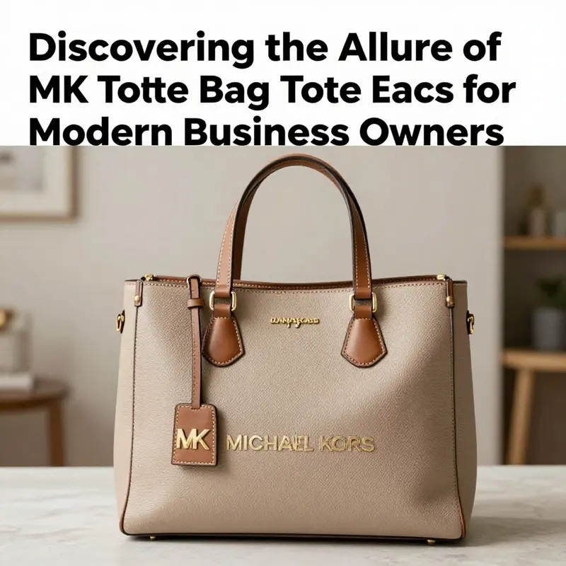 A luxurious MK tote bag displayed against a sophisticated background, representing its appeal to business professionals.