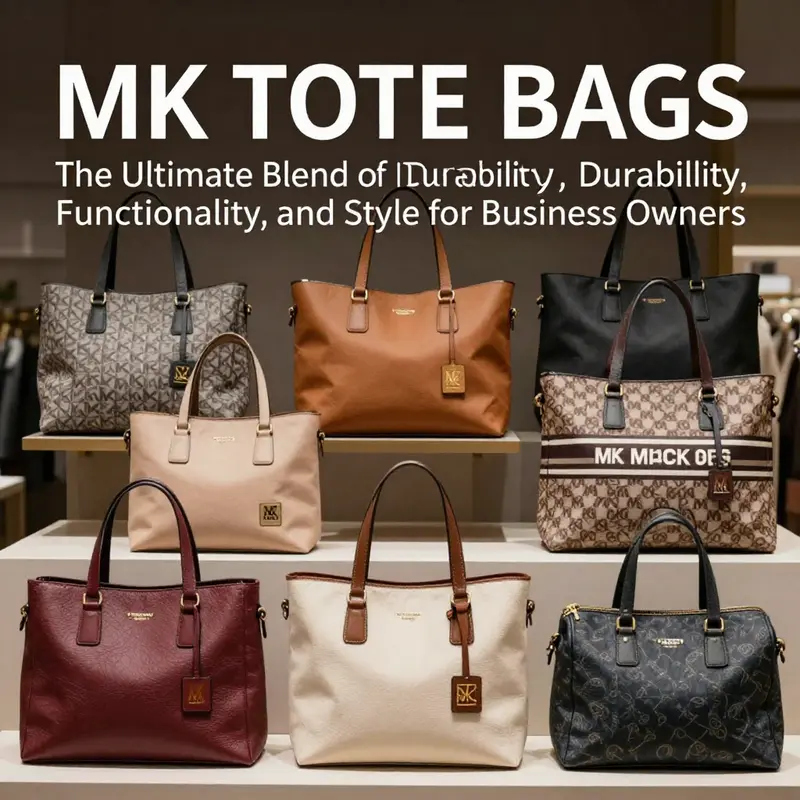 A variety of MK tote bags made from durable materials, showcasing their resilience and craftsmanship.