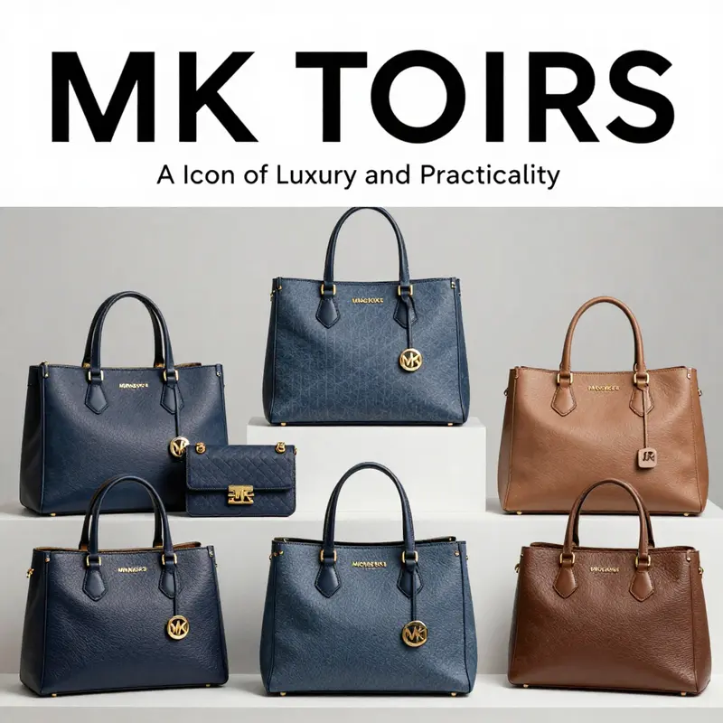 Array of MK Totes displayed artistically, highlighting their design diversity and luxury craftsmanship.