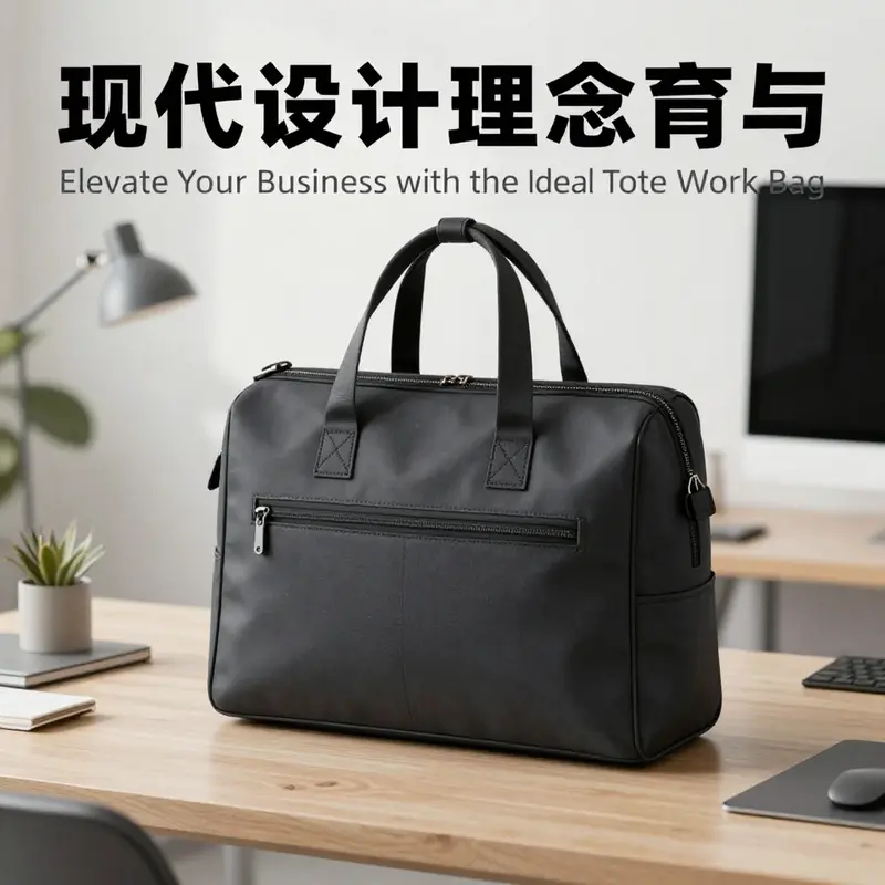 Contemporary design meets practicality in a stylish tote work bag, ready for the modern workspace.