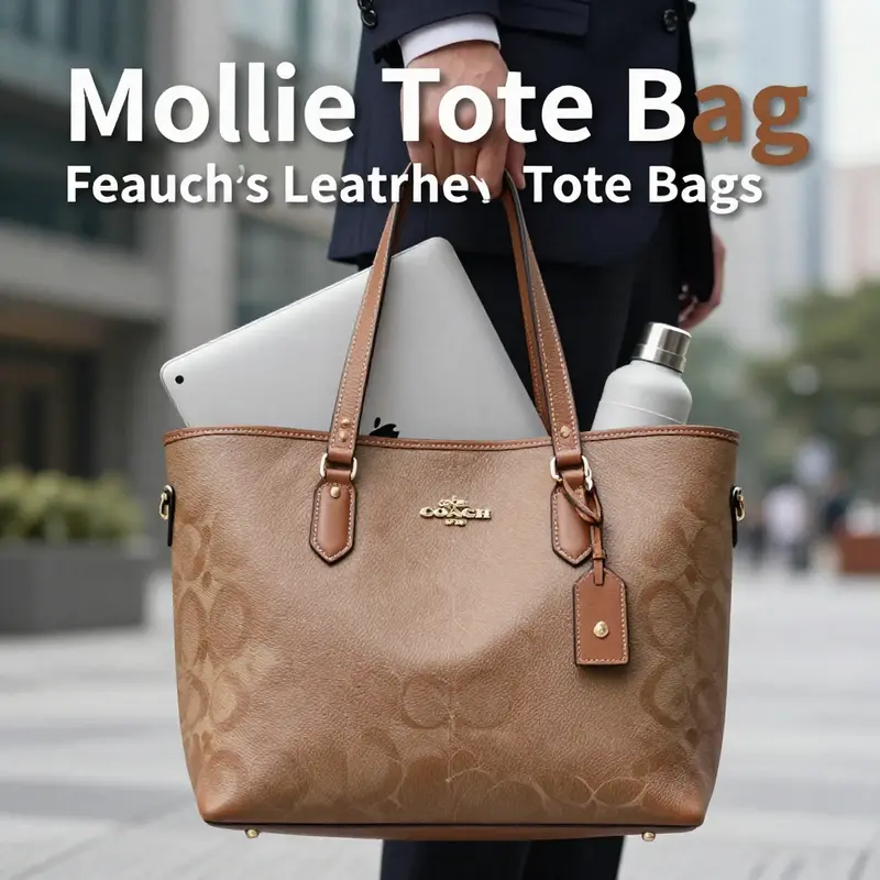 The versatile Mollie Tote Bag, showcasing its spacious interior with everyday essentials.