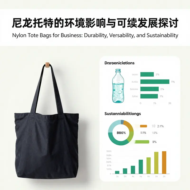 Demonstrating the water-resistant capability of a nylon tote bag in a rainy outdoor setting.