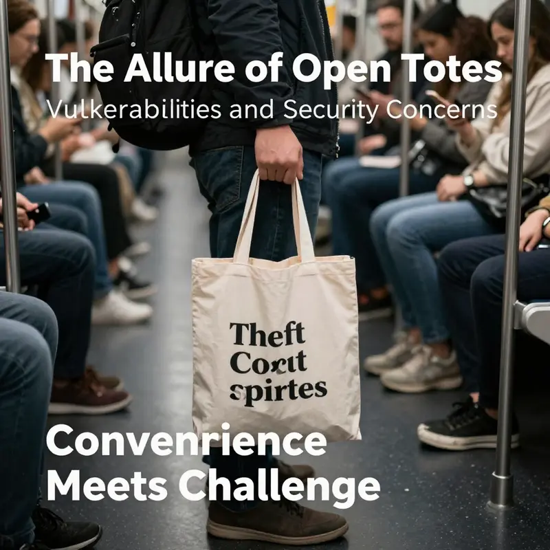 An open tote bag showcasing its convenience and accessibility in a modern office environment.