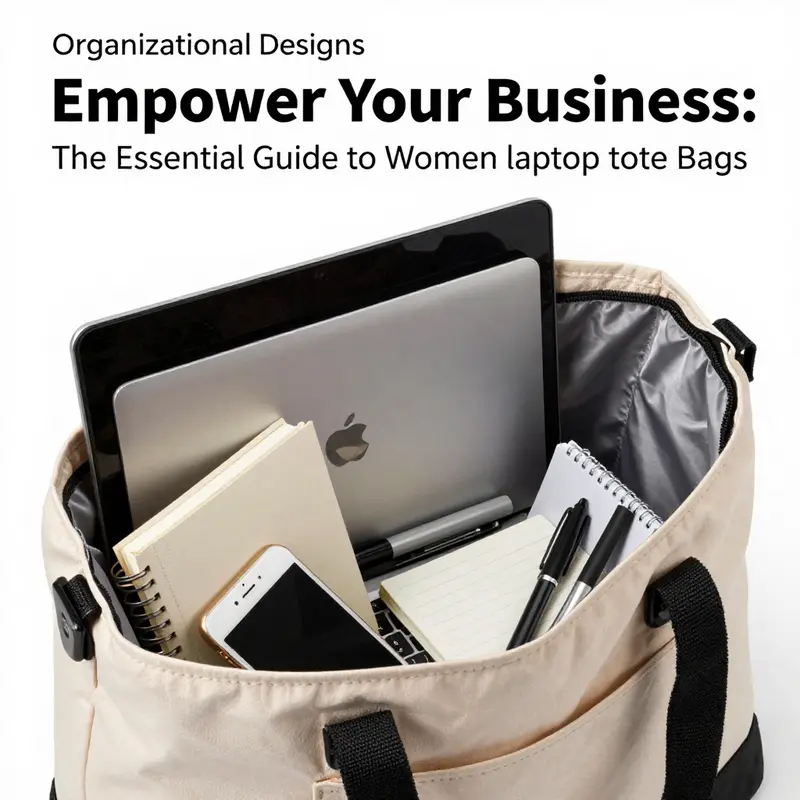 A variety of professional women using laptop tote bags that emphasize both style and functionality.