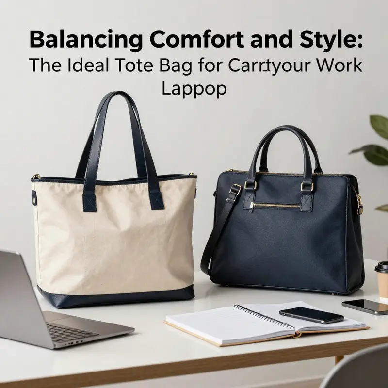 Contrasting an oversized tote bag with a structured satchel, highlighting their unique styles and functionalities for work.