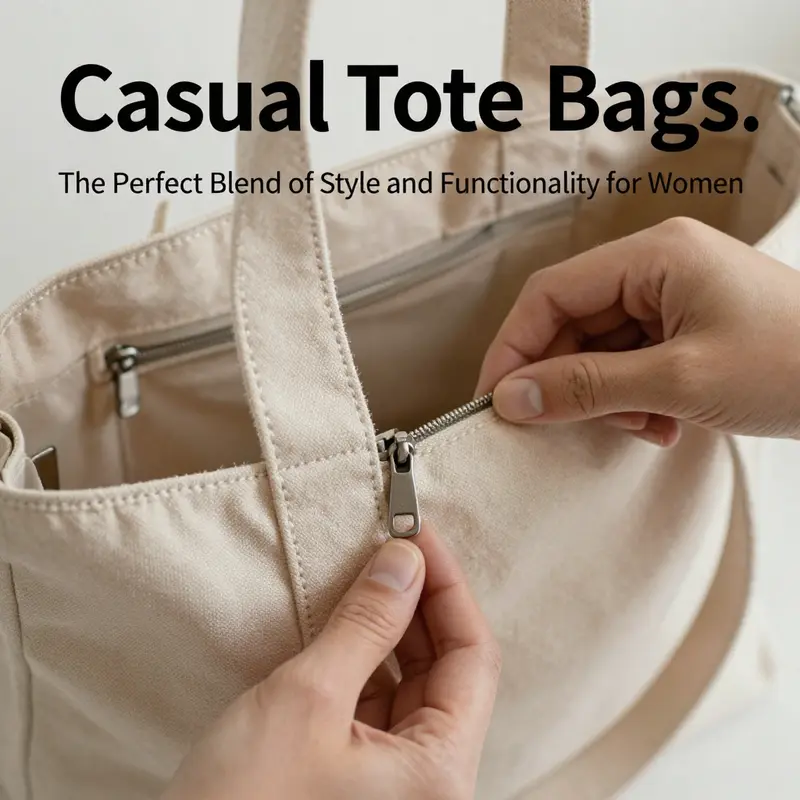 An assortment of casual tote bags showcasing various materials and designs.