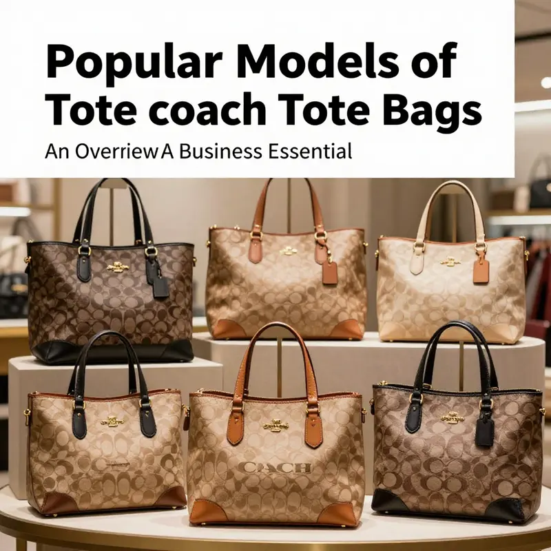 A timeline showcasing the evolution of Coach tote bags from past to present.