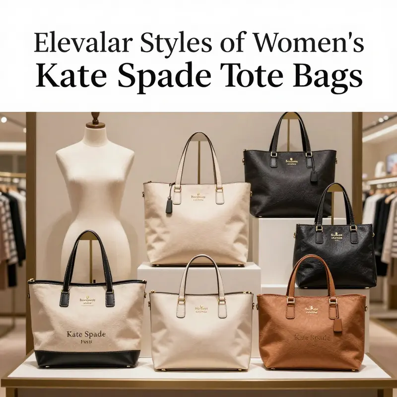 A diverse selection of women’s Kate Spade tote bags highlighting their unique styles.