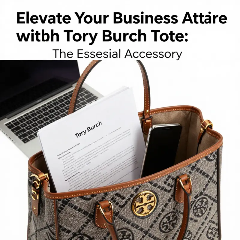 The Tory Burch tote—an icon of elegance and functionality for business owners.