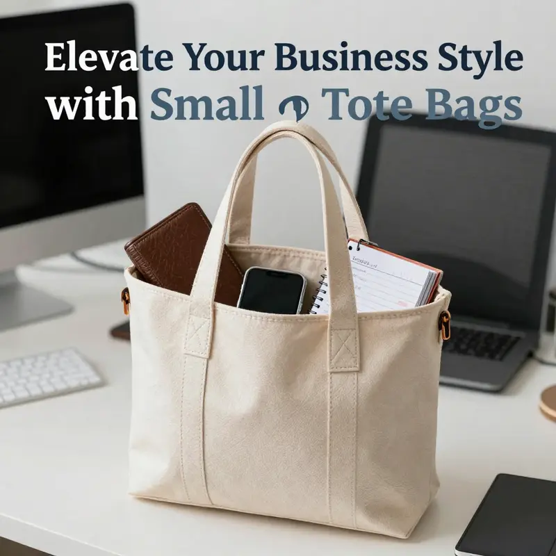 Essential items neatly organized in a small tote bag, showcasing its practicality.