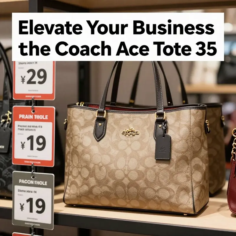 The luxurious materials and design features of the Coach Ace Tote 35.