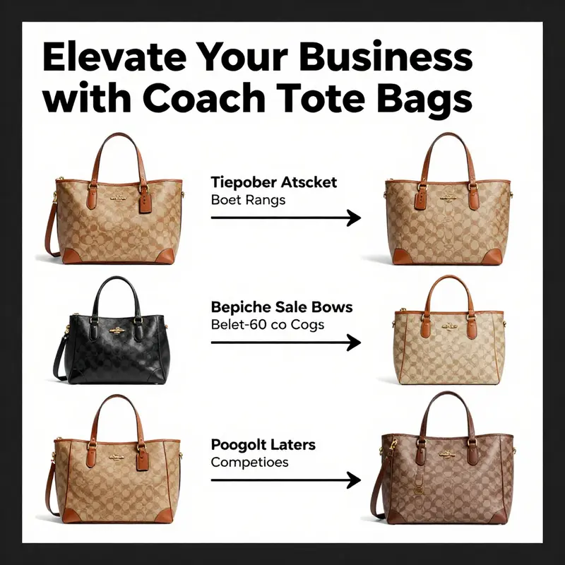 A selection of popular Coach tote bags showcasing their style and functionality.