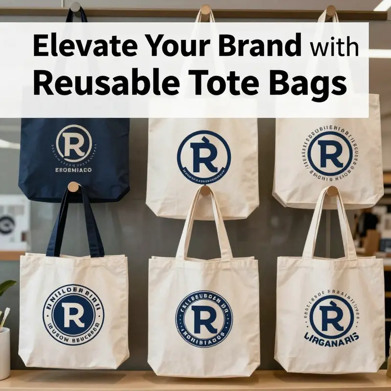 A variety of reusable tote bags showcasing the diversity of materials available.