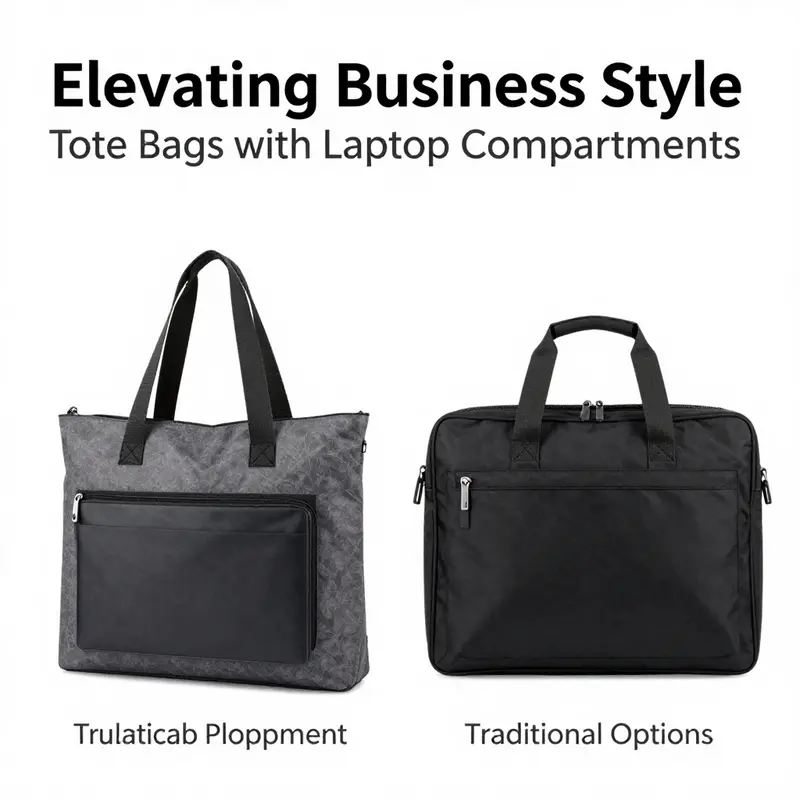 Tote bags merging stylish design with laptop functionality for the modern businessperson.