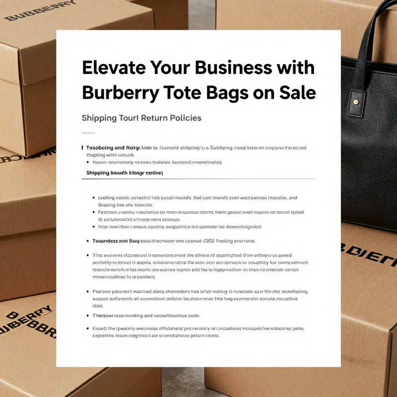 Explore the latest discounts on premium Burberry tote bags to elevate your product offerings.