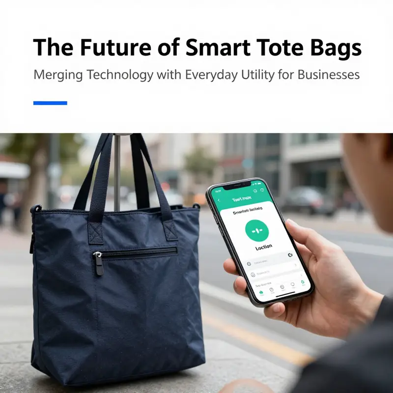 Showcasing the advanced technological features of smart tote bags.