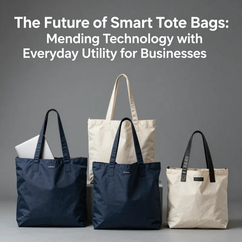 Showcasing the advanced technological features of smart tote bags.