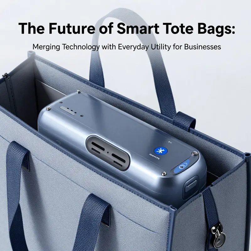 Showcasing the advanced technological features of smart tote bags.