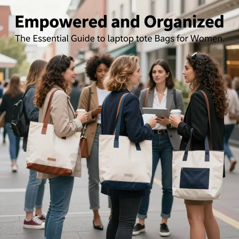 Highlighting the craftsmanship and functionality of laptop tote bags designed for women.