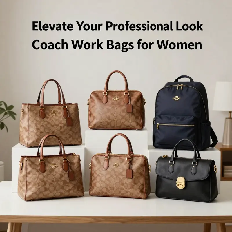 A variety of stylish Coach work bags demonstrating versatility and elegance for professional women.