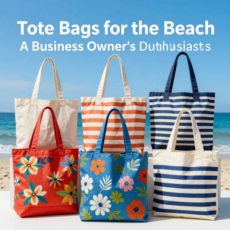 Different materials ideal for crafting durable beach tote bags, highlighting their strengths against sand and saltwater.