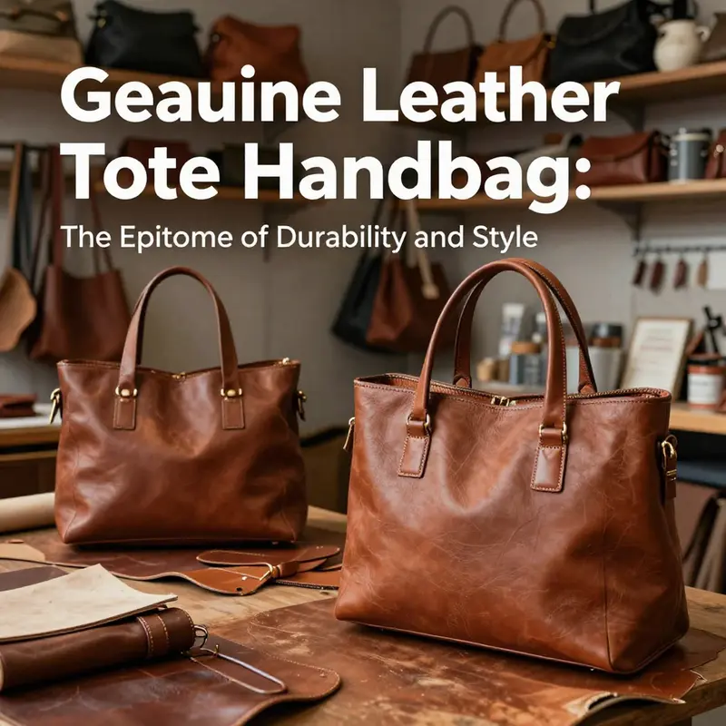 Exquisite craftsmanship in a genuine leather tote highlights superior materials and design.