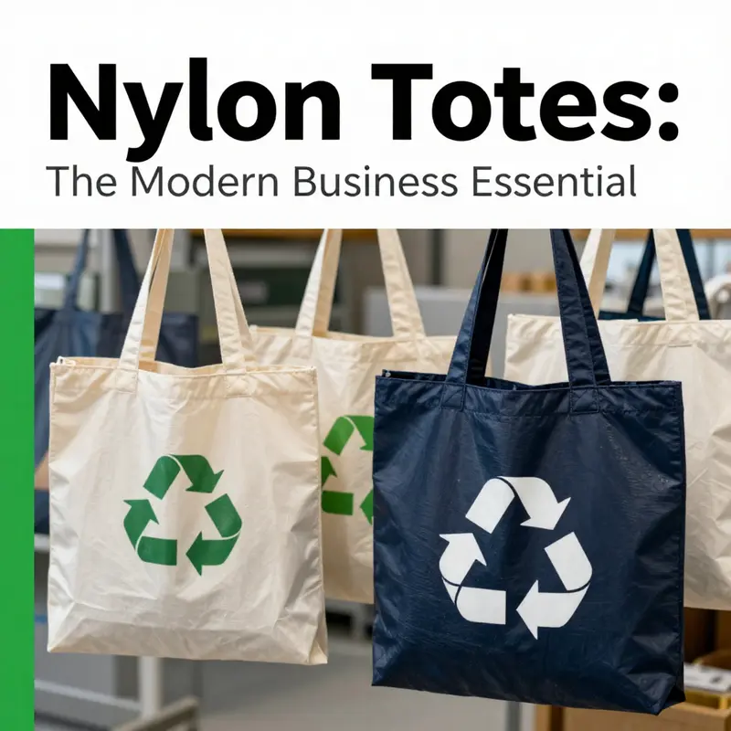 A visual timeline depicting the evolution of nylon tote bags from the 1930s to modern times.