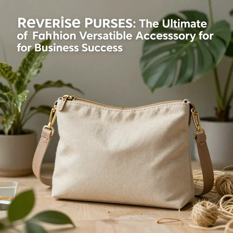 An intricately designed reversible purse highlighting its dual sides.