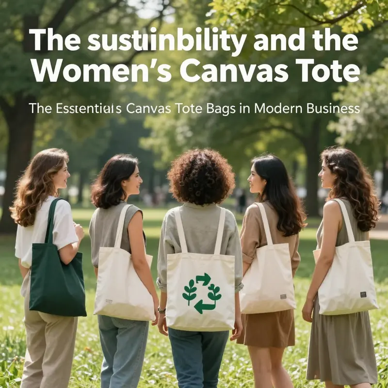 Women enjoying an eco-friendly day out with stylish canvas tote bags.