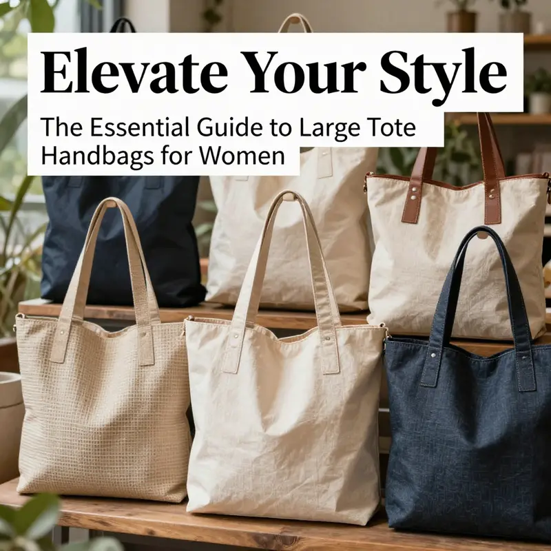 A timeline depicting the evolution of large tote handbags from vintage styles to contemporary designs.