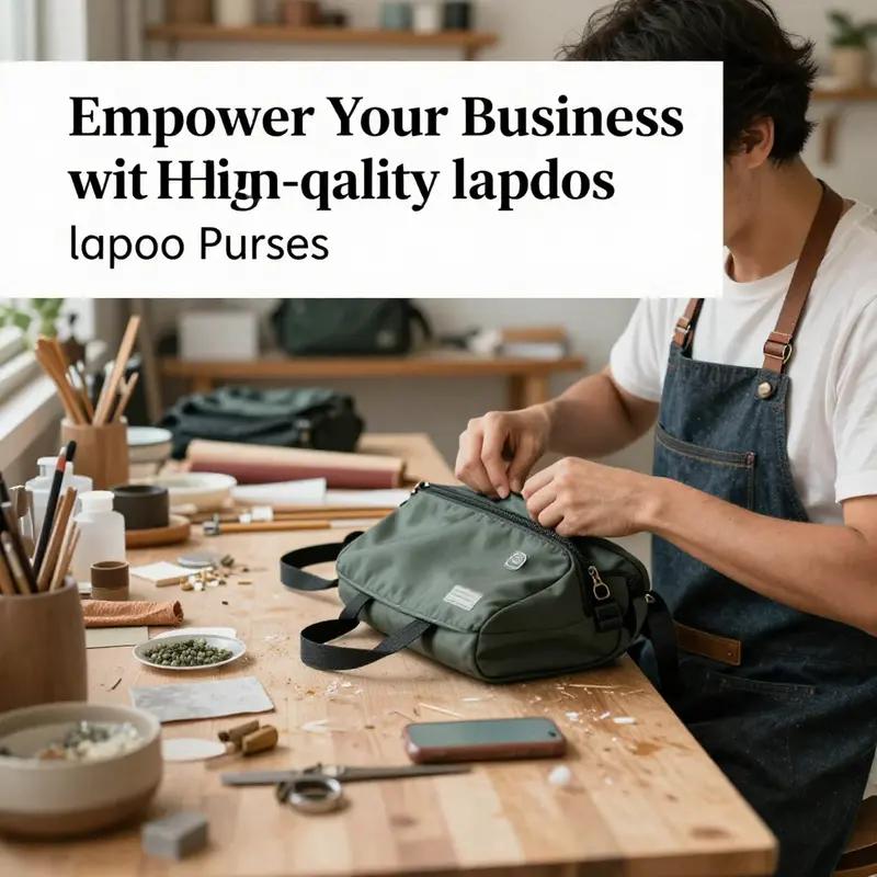 A procurement manager strategizing sourcing options for laptop purses.