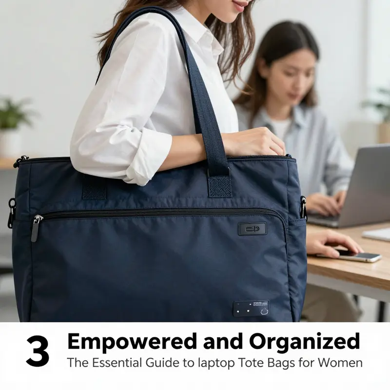 Highlighting the craftsmanship and functionality of laptop tote bags designed for women.