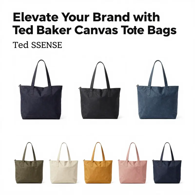 Highlighting the exquisite design and craftsmanship of the Ted Baker Canvas Tote Bag.
